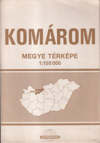 Komárom megye térképe 1:150 000