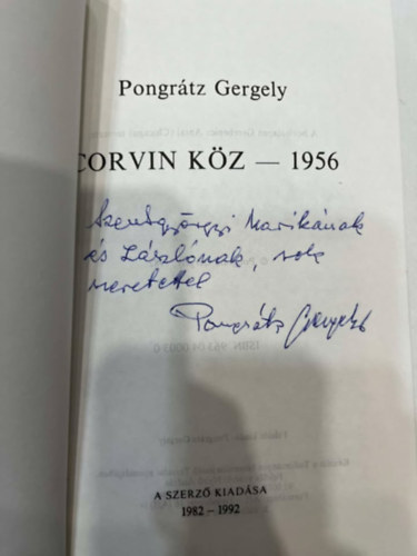 Pongr�tz Gergely - Corvin k�z - 1956