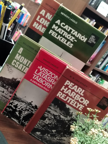 George Millar, N.N. Jakovlev, Salgo L�szl�, Melchior Wankowicz Mer�nyi L�szl� - K�NYVMENT� AJ�NLAT, 5 db. N�pszer� t�rt�nelem. A cattar�i matr�zfelkel�s, A nagy lok�torh�bor�, Pearl Harbor rejt�lye, Viszontl�t�sra t�bornokom!, A monte cassin�-i csata