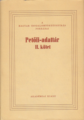 Oltv�nyi Ambrus  (szerk.) - Pet�fi-adatt�r II.