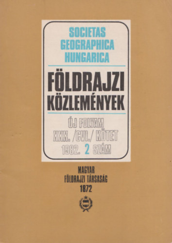 F�lrajzi k�zlem�nyek 1982/2. sz�m