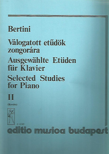 Henri Bertini - Válogatott etűdök zongorára II.