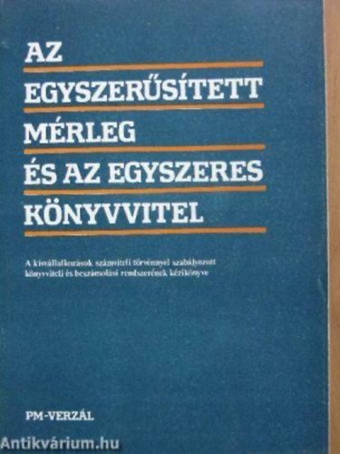 Dolesch Ferenc - Az egyszerstett mrleg s az egyszeres knyvvitel
