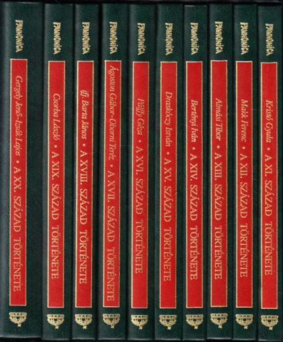 Szv�k Gyula  (sor.szerk.) - Magyar Sz�zadok (J� �llapot�, egys�ges, teljes sorozat): XI., XII., XIII., XIV., XV., XVI., XVII., XVIII., XIX. �s XX. sz�zad t�rt�nete (10 db k�tet)