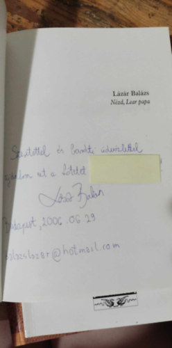 L�z�r Bal�zs - N�zd, Lear papa