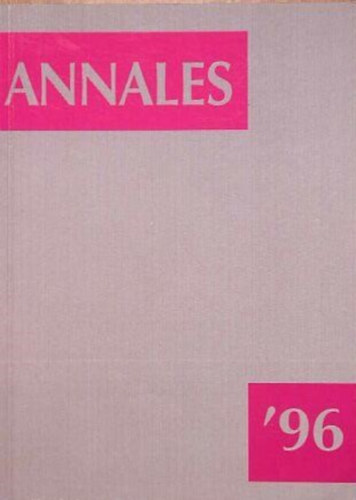 Annales '96 - Publicatie a Institlti de Cercetari al Romanilor din Ungria