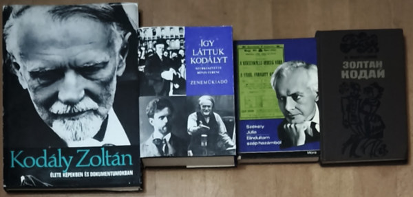 Sz�kely J�lia, B�nis Ferenc (szerk.) - 3db Kod�ly Zolt�nnal kapcsolatos m� + 1db r�la sz�l� orosz nyelv� k�nyv aj�nd�kba (k�pen l�that�) - Kod�ly Zolt�n k�pekben �s dokumentumokban, Sz�kely J�lia-Elindulta sz�p haz�mb�l, B�nis Ferenc (szerk.)-�gy l�ttuk Kod�lyt