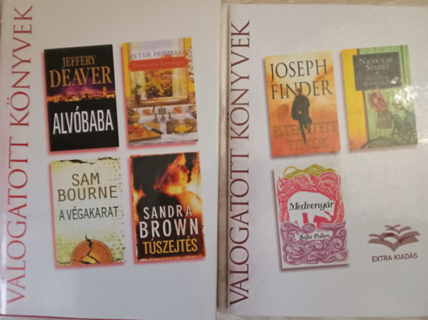 Deaver/Pezzelli/Bourne/Brown/Finder/Sparks/Pollen - Válogatott könyvek 2db. Alvóbaba/Francesca konyhája/A végakarat/Túszejtés + Eltemetett titkok/Biztos menedék/Medvenyár