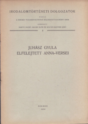 Juhsz Gyula elfelejtett Anna-versei (dediklt)