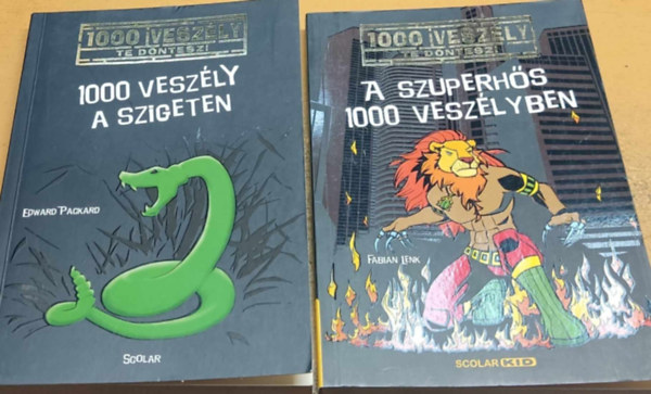 Fabian Lenk, Maria Satter  Edward Packard (illus.), Stefani Kampmann (illus.) - 1000 veszly a szigeten + A szuperhs 1000 veszlyben (2 ktet)