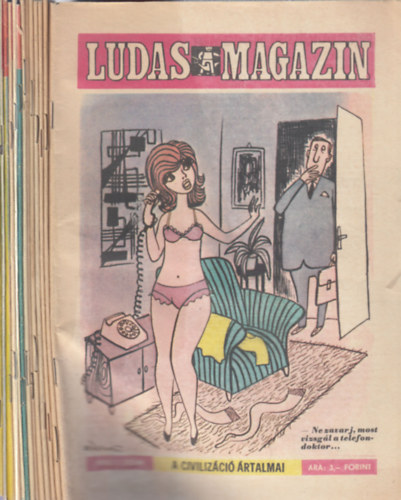 Tabi L�szl�  (f�szerk.) - Ludas magazin 1976/1-12. (teljes �vfolyam, lapsz�monk�nt) + Ny�ri �r�m�k