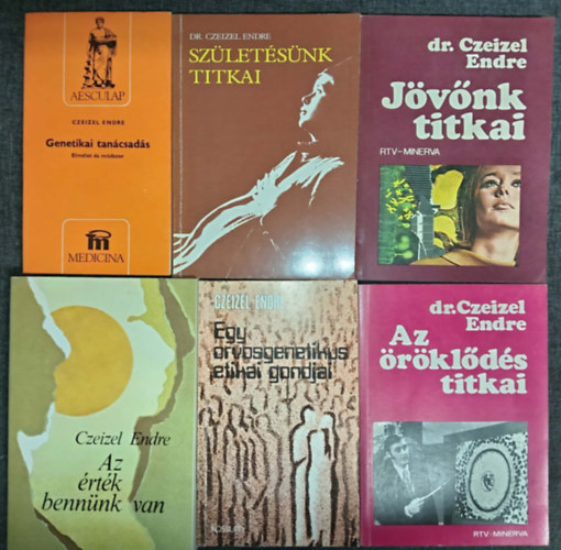 Czeizel Endre - (6db) Czeizel Endre Genetikus könyvcsomag: Genetikai tanácsadás - elmélet és módszer / Születésünk titkai / Jövőnk titkai / Az öröklődés titkai / Egy orvosgenetikus etikai gondjai / Az érték bennünk van
