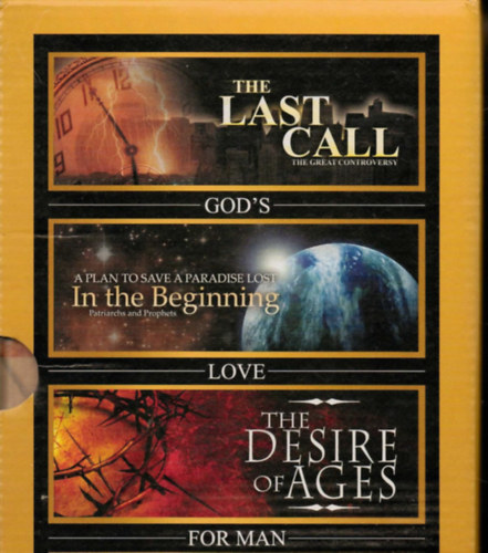 Ismeretlen Szerző - Worlds Last Chance 3 Book Set (Prepare to Meet Your God, God's Love for Man, Book 1 The Last Call, Book 2 In the Beginning, Book 3 The Desire of Ages) A világ utolsó esélye könyvcsomag tokban