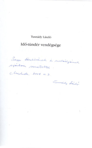 Tusn�dy L�szl� - Id�-t�nd�r vend�gs�ge