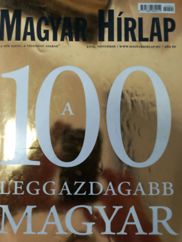 A 100 leggazdagabb magyar 2002. november Magyar Hrlap