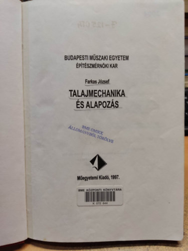 Farkas J�zsef - Talajmechanika �s alapoz�s