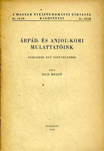 Pais Dezs - rpd- s Anjou-kori mulattatink