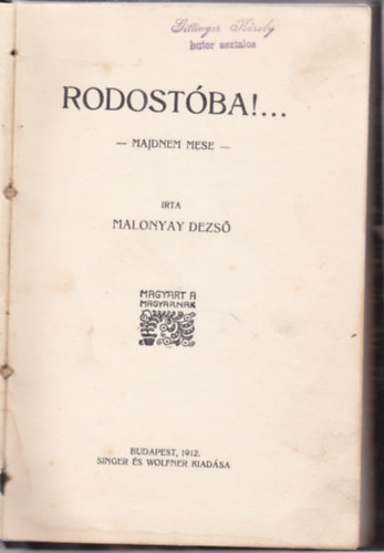 Malonyay Dezs - Rodostba!...