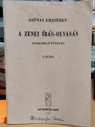 Sznyi Erzsbet - A zenei rs-olvass gyakorl fzetei 3.