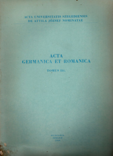 Dr. Dr. Koltay-Kastner Jen�, Dr. Mad�csy L�szl� Hal�sz El�d - Vico Carafa -�letrajza  ( Acta Germanica et romanica - Tomus III.)
