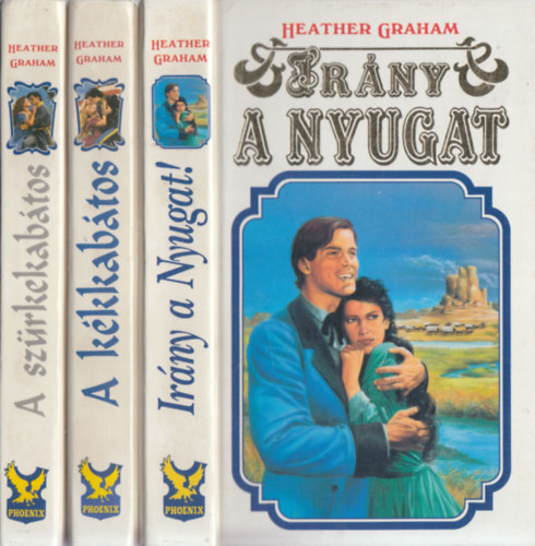3 db Heather Graham regény: Irány a Nyugat + A kékkabátos + A szürkekabátos