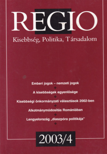 Regio - Kisebbsgi Szemle 2003/4