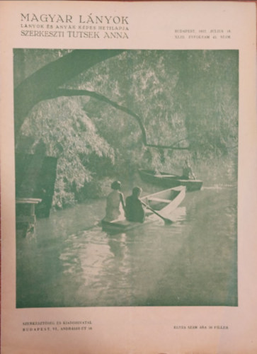 Tutsek Anna  (szerk.) - Magyar L�nyok - L�nyok �s any�k k�pes hetilapja 1937 (XLIII �vf. 42 sz�m)