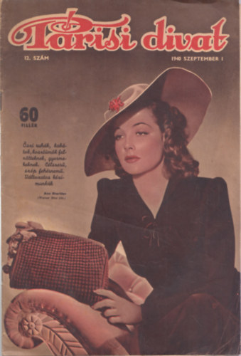 Somfay Margit  (szerk.) - Prisi divat 1940 szeptember 1. (12. szm)