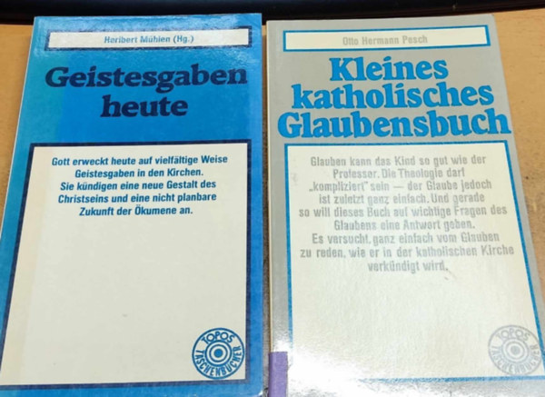 Otto Hermann Pesch Heribert Mhlen - 2 db Topos Taschenbucher: Geistesgaben heute (116) + Kleines katholisches Glaubensbuch (29)