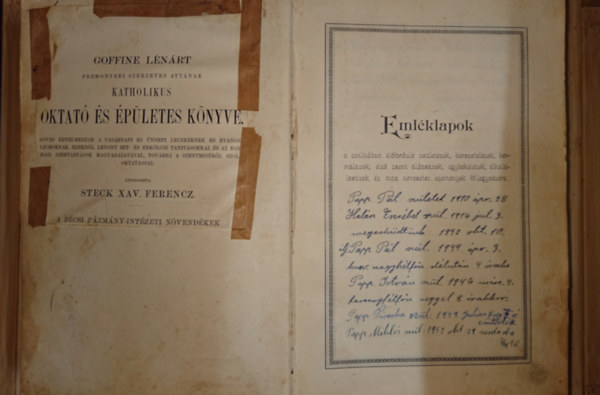 Goffine Lénárt - Goffine Lénárt prémontrei szerzetes atyának katholikus oktató és épületes könyve