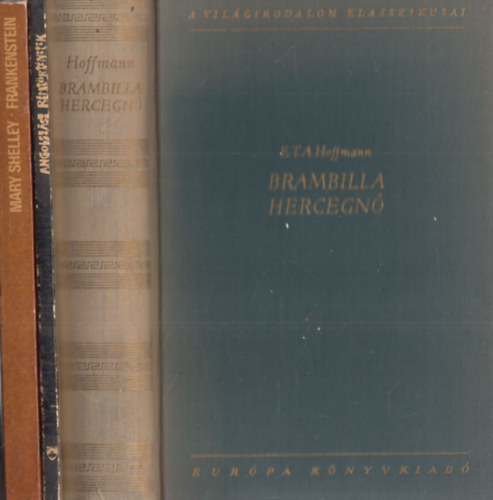 Mary Shelley, E. T. A. Hoffmann - 3 db misztikus t�rt�net: Frankenstein + Angolsz�sz r�mt�rt�netek + Brambilla hercegn�