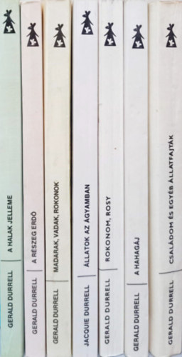 Gerald Durrell - 7 DB GERALD DURRELL KNYV: A HALAK JELLEME+A RSZEG ERD+MADARAK, VADAK,ROKONOK+LLATOK AZ GYAMBAN+ROKONOM,ROSY+A HAHAGJ+CSALDOM S EGYBB LLATFAJTK