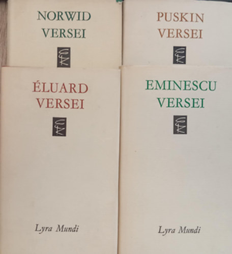 Lyra Mundi - Lyra Mundi k�nyvcsomag (4 darab) Nordwid versei; Puskin versei; �luard versei, Eminescu versei