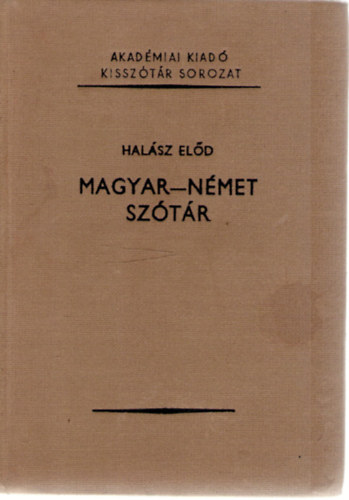 Halsz Eld - Magyar-nmet sztr