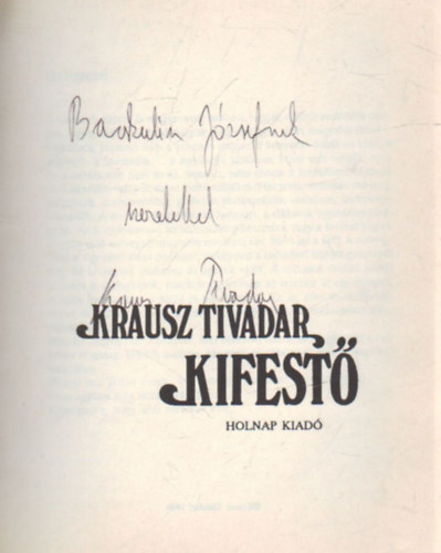 Krausz Tivadar - Kifest�- versek