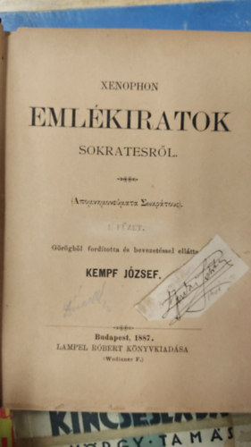 Xenophon - Eml�kiratok Sokratesr�l