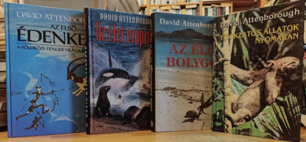 David Attenborough - 4 db David Attenborough: Az els denkert + Az let erprbi + Az l bolyg + Titokzatos llatok nyomban