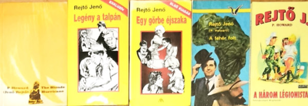 P. Howard Rejt� Jen� - 4db Rejt� Jen� reg�ny + aj�nd�k angol nyelv� reg�ny - Leg�ny a talp�n, Egy g�rbe �jszaka, A feh�r folt, A h�rom l�gionista + The Blonde Hurricane