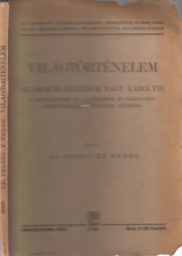 Dr. Ferenczy Endre - Vilgtrtnelem (Az kor s kzpkor Nagy Krolyig)