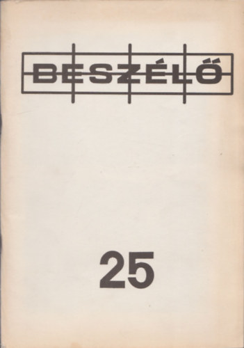 Beszl 25 - 1988/3 (nem reprint)