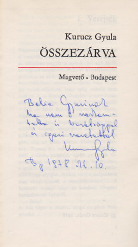 Kurucz Gyula - �sszez�rva (Dedik�lt)