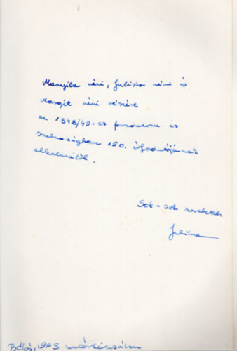 T�th Julianna - B�k�s v�ros szerepe az 1848/49-es forradalom- �s szabads�gharcban- dedik�lt