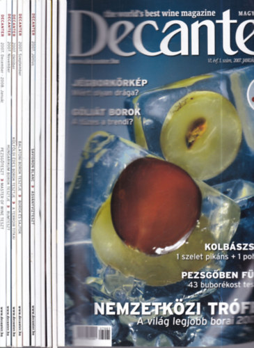 Decanter magazin 2007/1. - 2008/1. (teljes évfolyam, 11 db. lapszám)