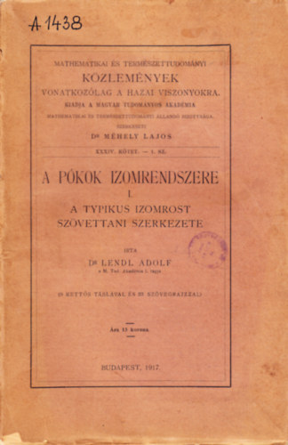 Lendl Adolf Dr. - A pkok izomrendszere I. - A typikus izomrost szvettani szerkezete