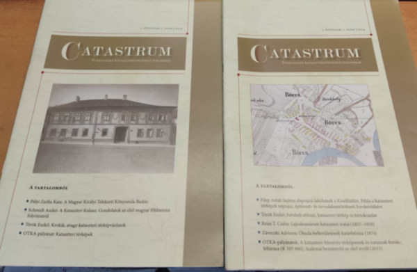 Mik Zsuzsanna (szerk.) - 2 db Catastrum - vnegyedes katasztertrtneti folyirat 2014 I. vfolyam, 1-2. szm