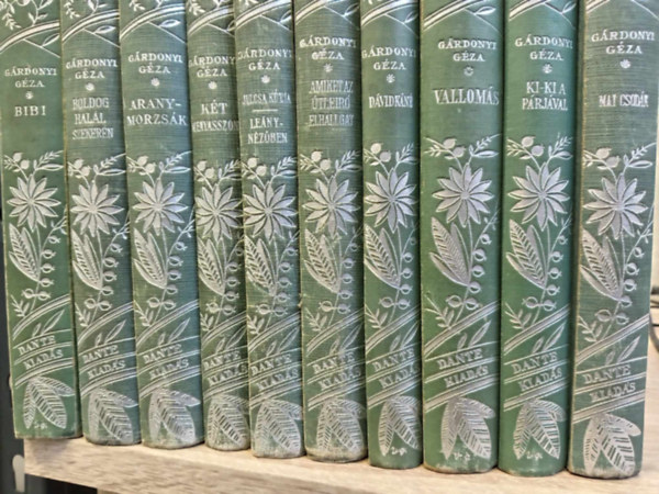 G�rdonyi G�za - G�rdonyi G�za munk�i (11 m� 10 k�tetben): Bibi / Boldog hal�l szeker�n / Aranymorzs�k / K�t menyasszony / Julcsa k�tja - Le�nyn�z�ben / Amiket az �tle�r� elhallgat / D�vidk�n� / Vallom�s / Ki-ki a p�rj�val / Mai csod�k