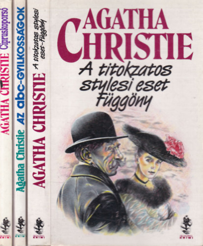 Agatha Christie - 3 db. Eur�pa krimi (A titokzatos stylesi eset - F�gg�ny  + Az abc-gyilkoss�gok + Cipruskopors�)