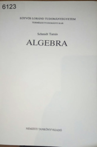 Schmidt Tams - Algebra