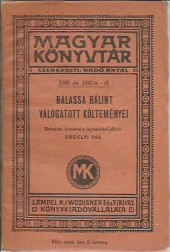 Balassa Blint - Balassa Blint vlogatott kltemnyei
