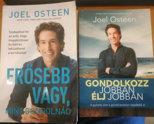Joel Osteen - 2 db Joel Osteen: Er�sebb vagy, mint gondoln�d + Gondolkozz jobban, �lj jobban